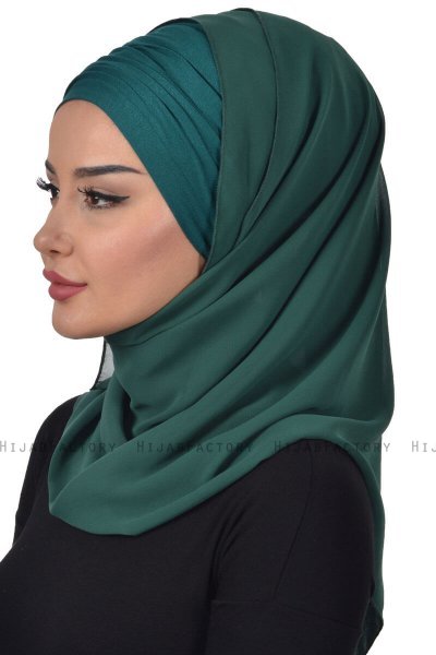 Alva - Hijab & Bonnet Pratico Verde Scuro
