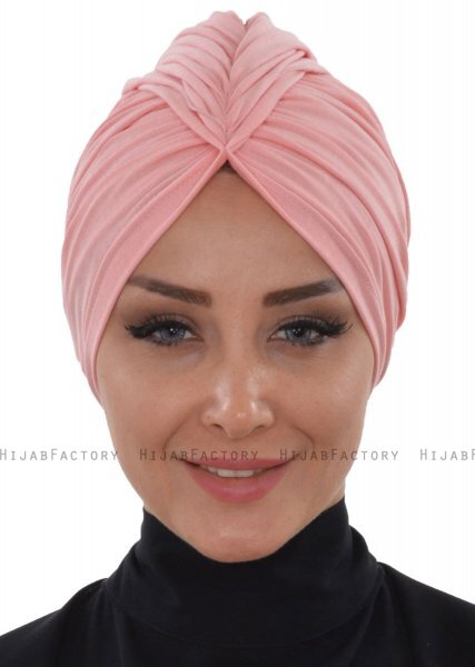 Amy - Turbante Di Cotone Rosa Antico - Ayse Turban