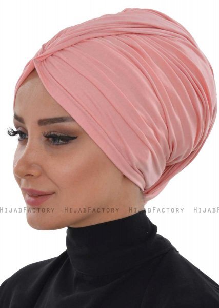 Amy - Turbante Di Cotone Rosa Antico - Ayse Turban
