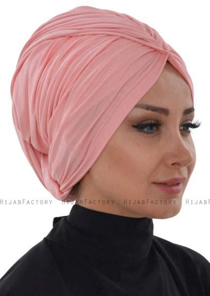 Amy - Turbante Di Cotone Rosa Antico - Ayse Turban