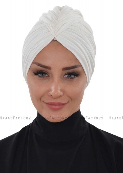 Amy - Turbante Di Cotone Bianco Sporco - Ayse Turban