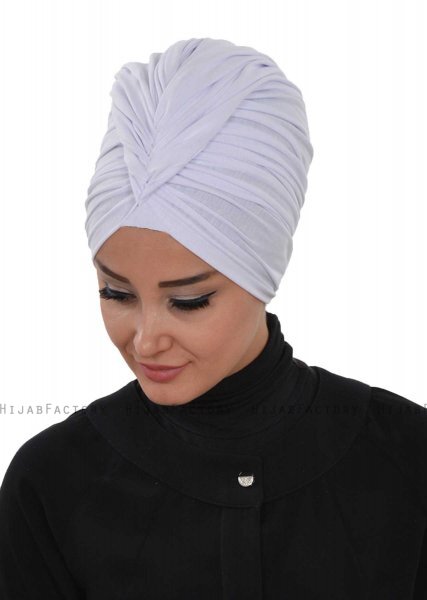 Amy - Turbante Di Cotone Bianca - Ayse Turban