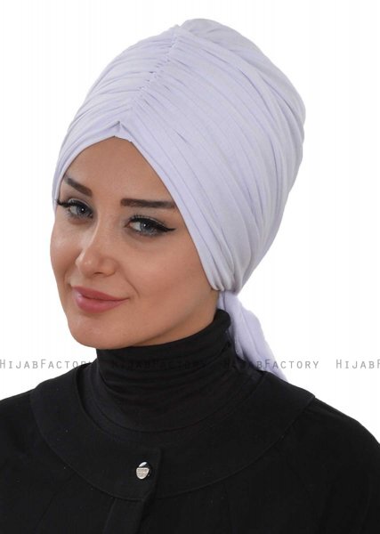 Amy - Turbante Di Cotone Bianca - Ayse Turban