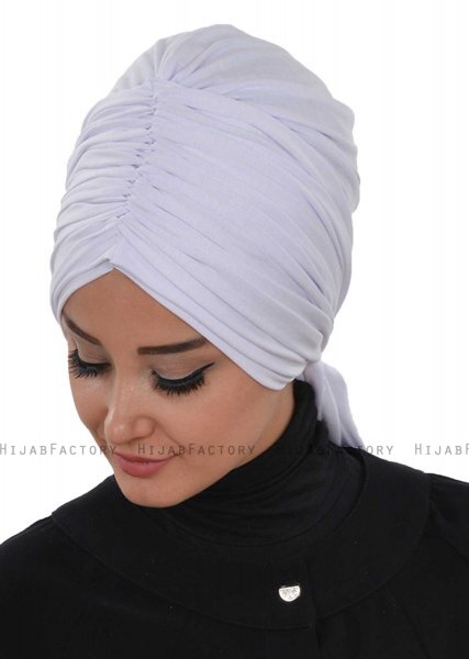 Amy - Turbante Di Cotone Bianca - Ayse Turban