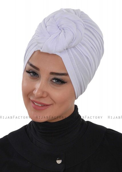 Amy - Turbante Di Cotone Bianca - Ayse Turban