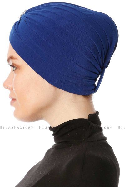 Arwa - Turbante Crepe Chiffon Blu - Sehr-i Sal