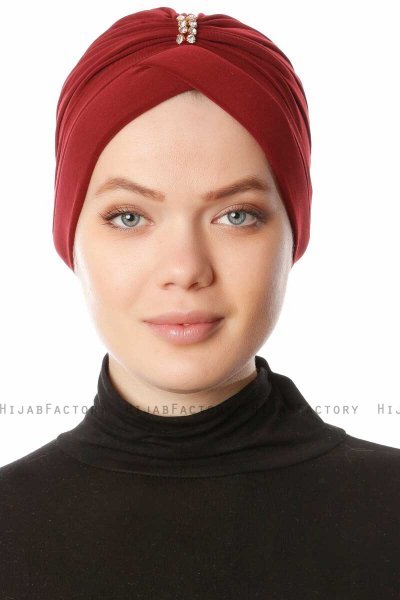 Arwa - Turbante Crepe Chiffon Bordò - Sehr-i Sal