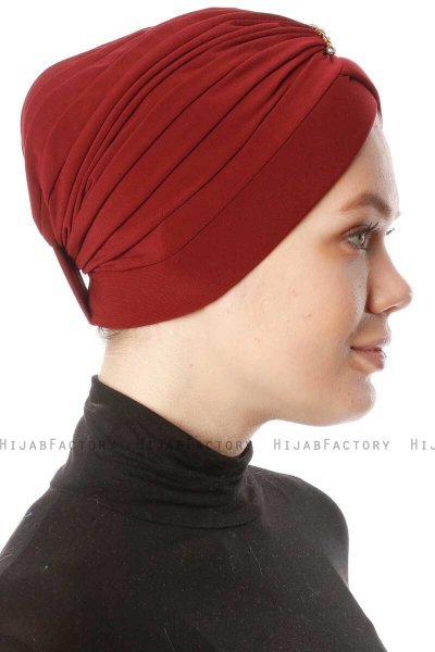 Arwa - Turbante Crepe Chiffon Bordò - Sehr-i Sal