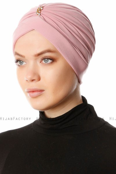 Arwa - Turbante Crepe Chiffon Rosa Scuro - Sehr-i Sal
