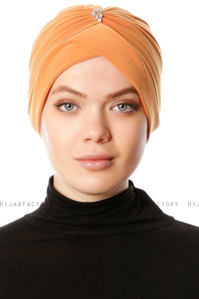 Arwa - Turbante Crepe Chiffon Arancia - Sehr-i Sal