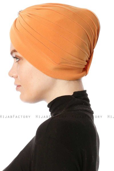 Arwa - Turbante Crepe Chiffon Arancia - Sehr-i Sal