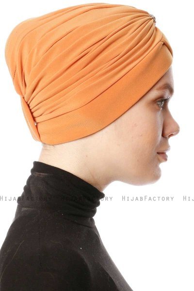 Arwa - Turbante Crepe Chiffon Arancia - Sehr-i Sal