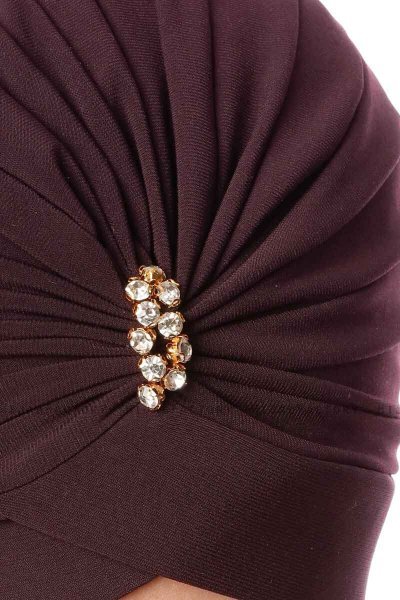 Arwa - Turbante Crepe Chiffon Prugna - Sehr-i Sal