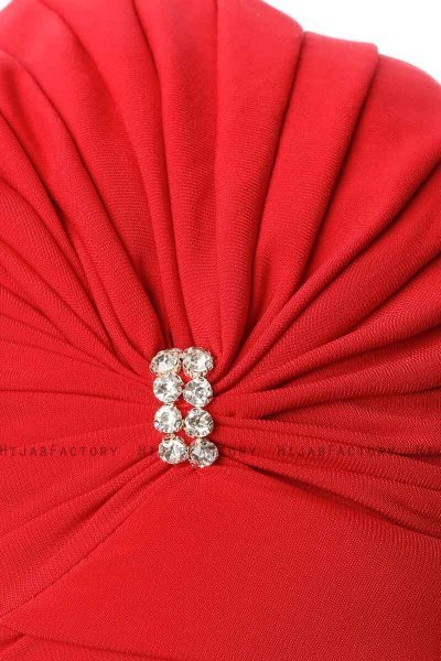 Arwa - Turbante Crepe Chiffon Rosso - Sehr-i Sal