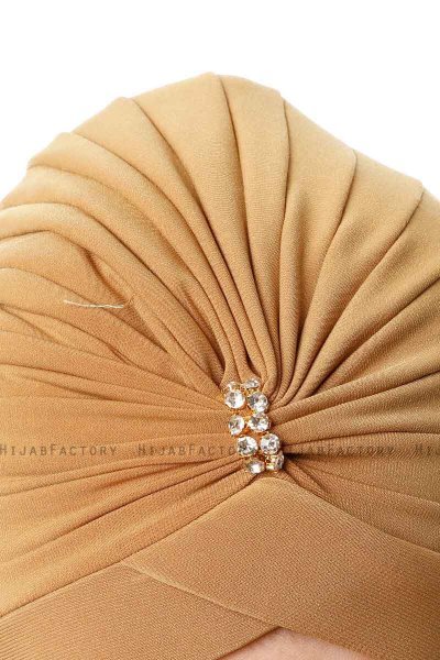 Arwa - Turbante Crepe Chiffon Mostarda - Sehr-i Sal