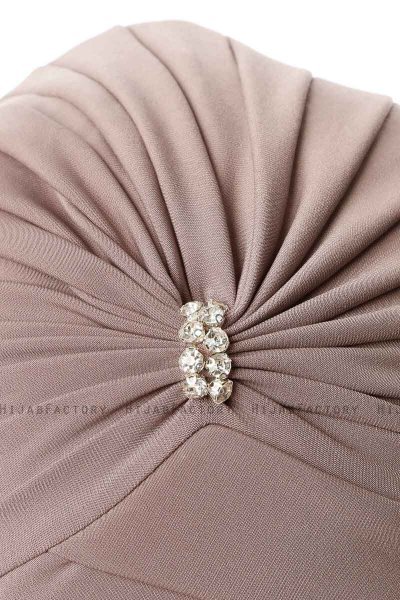 Arwa - Turbante Crepe Chiffon Taupe - Sehr-i Sal