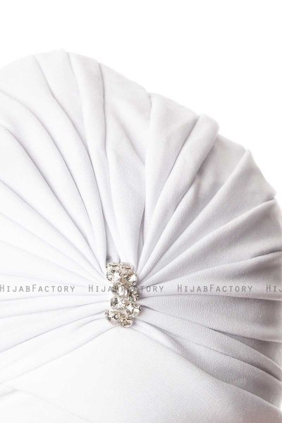 Arwa - Turbante Crepe Chiffon Bianca - Sehr-i Sal