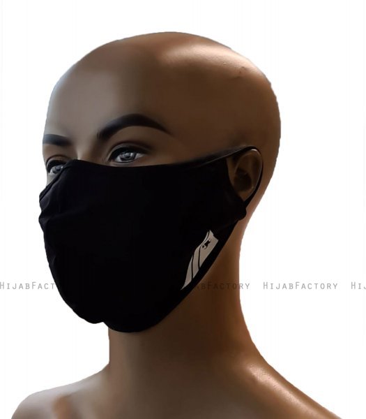Asli - Hijab Sport Maschera Nero / Copertura Facciale