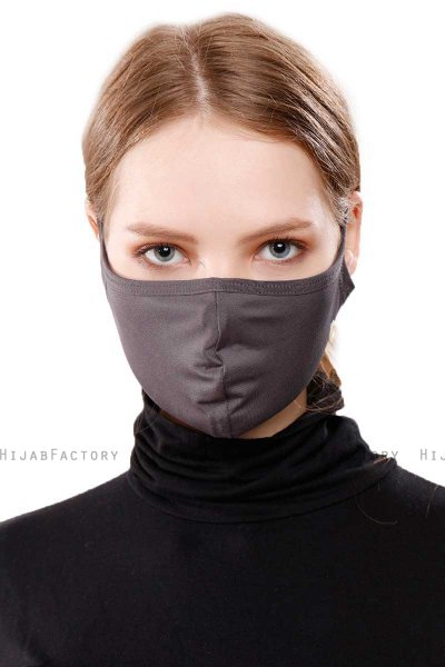Asli - Hijab Sport Maschera Antracite / Copertura Facciale