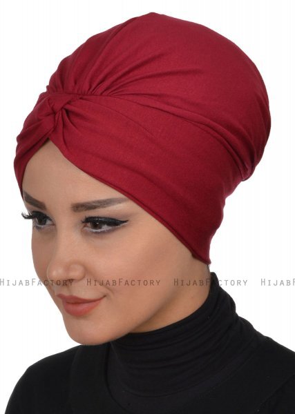 Astrid - Turbante Di Cotone Bordò - Ayse Turban