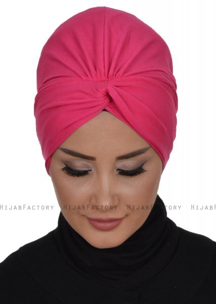 Astrid - Turbante Di Cotone Fucsia - Ayse Turban