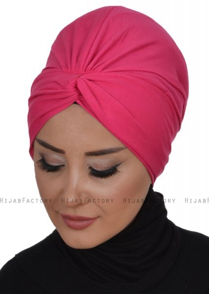 Astrid - Turbante Di Cotone Fucsia - Ayse Turban