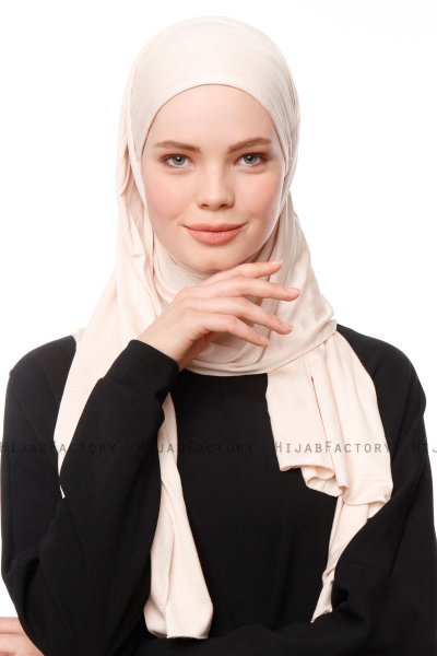 Asya - Hijab Pratico Viscosa Beige Chiaro
