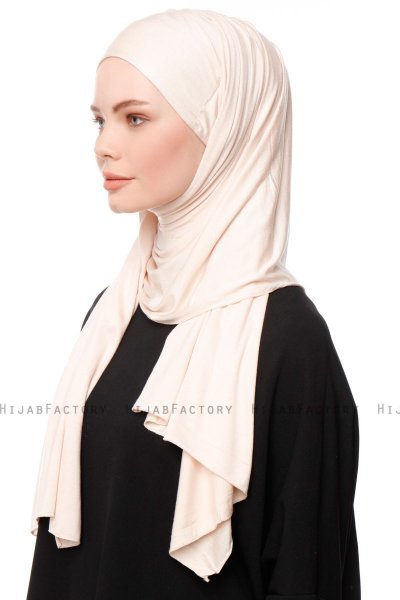 Asya - Hijab Pratico Viscosa Beige Chiaro