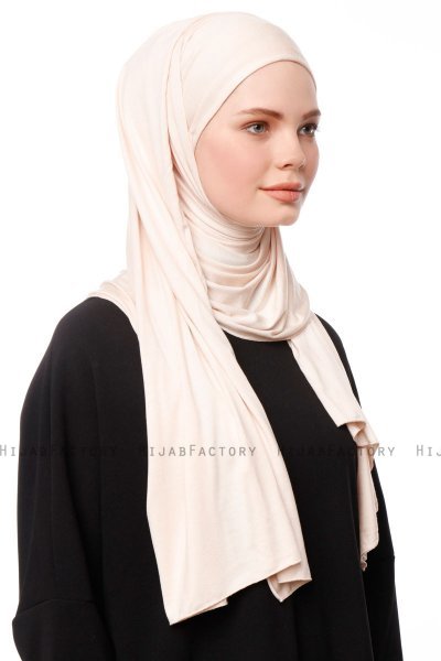 Asya - Hijab Pratico Viscosa Beige Chiaro