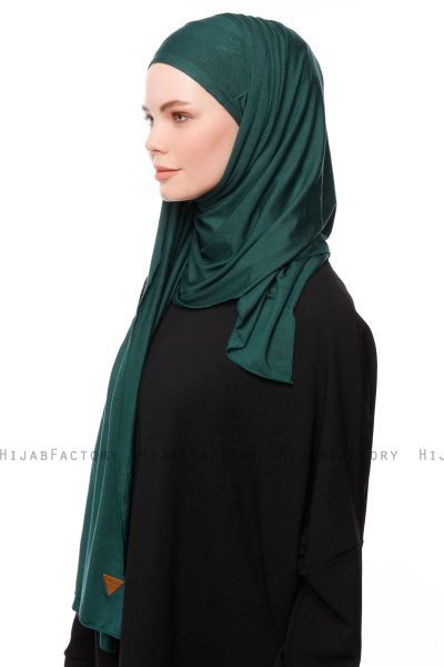 Asya - Hijab Pratico Viscosa Verde Scuro