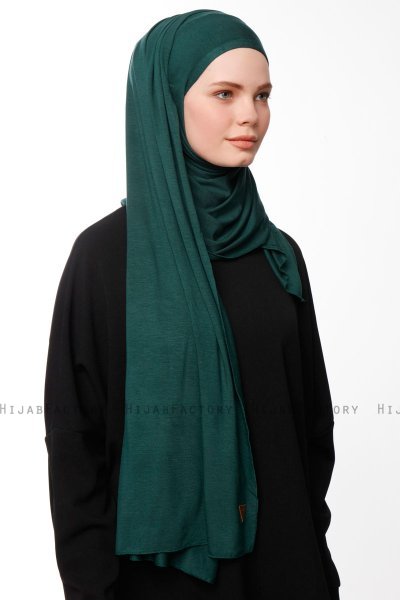 Asya - Hijab Pratico Viscosa Verde Scuro