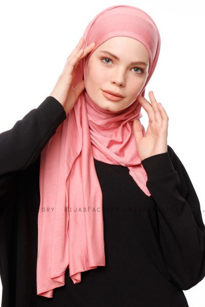 Asya - Hijab Pratico Viscosa Rosa Scuro