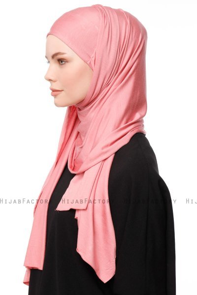 Asya - Hijab Pratico Viscosa Rosa Scuro