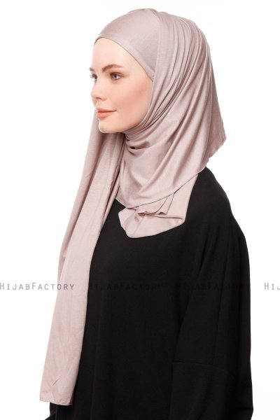 Asya - Hijab Pratico Viscosa Grigio Pietra