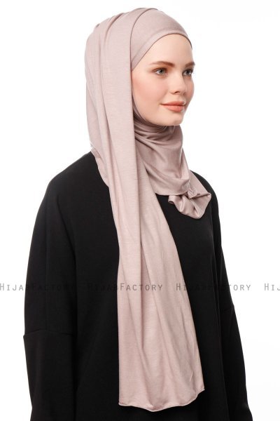 Asya - Hijab Pratico Viscosa Grigio Pietra