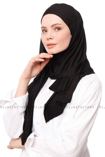 Asya - Hijab Pratico Viscosa Nero