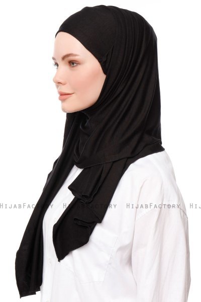 Asya - Hijab Pratico Viscosa Nero