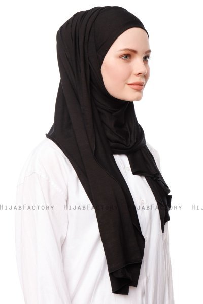 Asya - Hijab Pratico Viscosa Nero