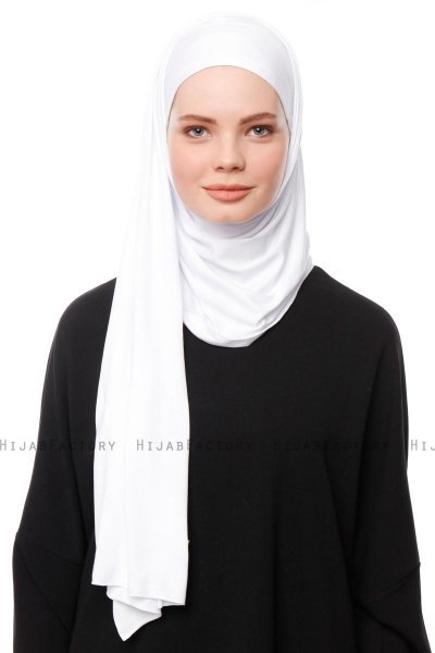 Asya - Hijab Pratico Viscosa Bianca