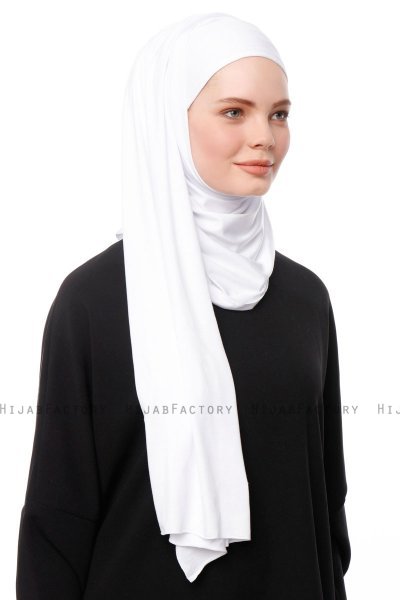 Asya - Hijab Pratico Viscosa Bianca