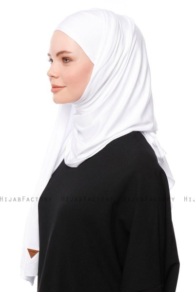 Asya - Hijab Pratico Viscosa Bianca