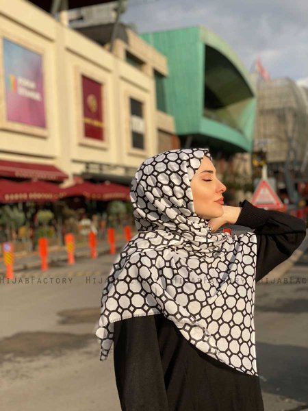 Atika - Hijab Fantasia Di Cotone Bianca - Mirach