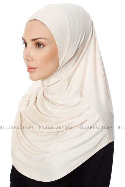 Ava - Hijab Al Amira Beige Chiaro One-Piece - Ecardin