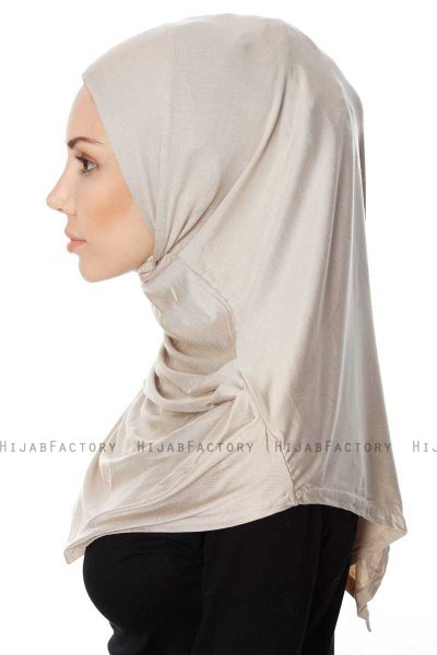 Ava - Hijab Al Amira Taupe Chiaro One-Piece - Ecardin