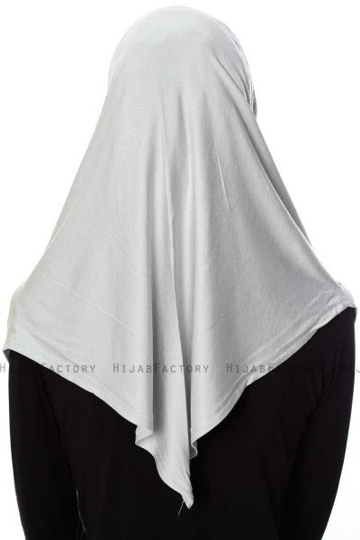 Ava - Hijab Al Amira Grigio Chiaro One-Piece - Ecardin