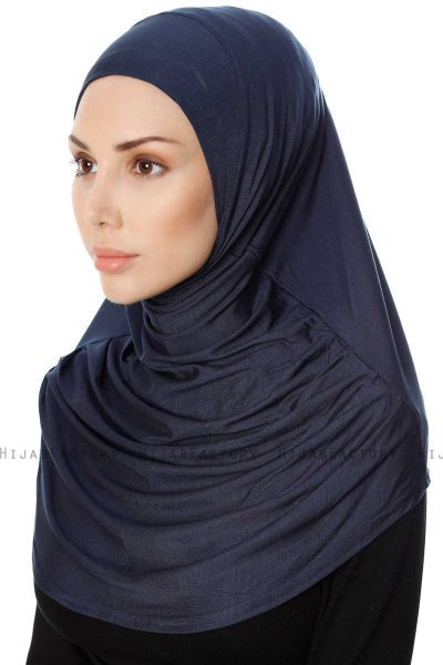 Ava - Hijab Al Amira Blu Navy One-Piece - Ecardin