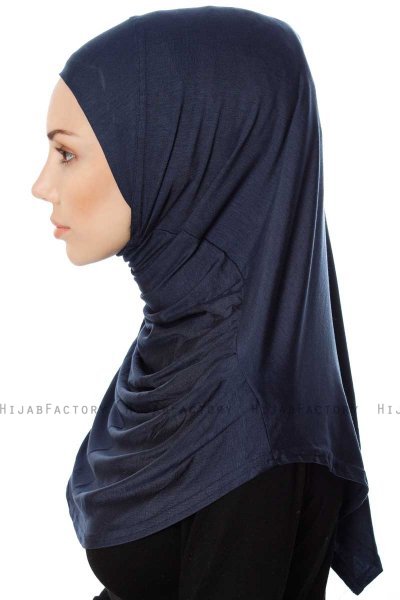 Ava - Hijab Al Amira Blu Navy One-Piece - Ecardin