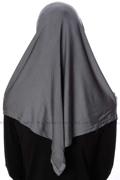 Ava - Hijab Al Amira Grigio Scuro One-Piece - Ecardin