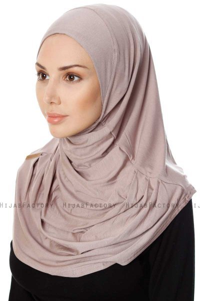 Ava - Hijab Al Amira Grigio Pietra One-Piece - Ecardin