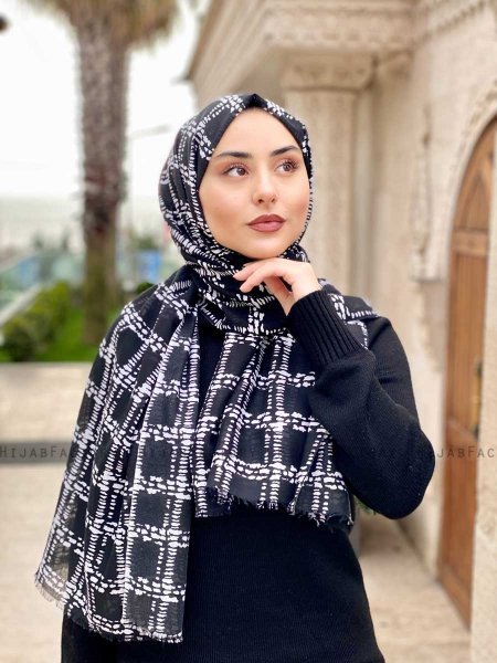 Ayah - Hijab Fantasia Di Cotone Nero - Mirach